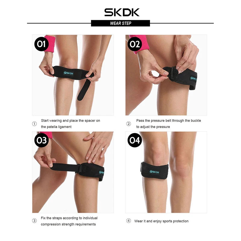 Stay active: Adjustable Patella Knee Band for ultimate support! - Anasfit forge