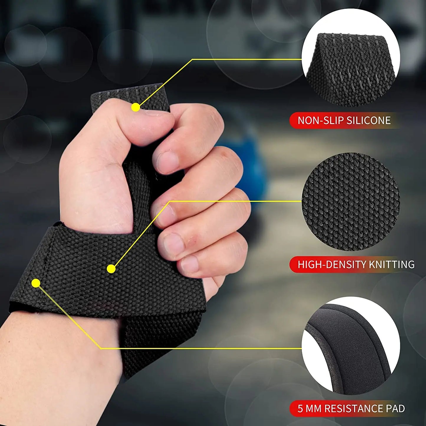 Lift heavier, grip stronger: Anti-Slip Silicone Weightlifting Straps! - Anasfit forge