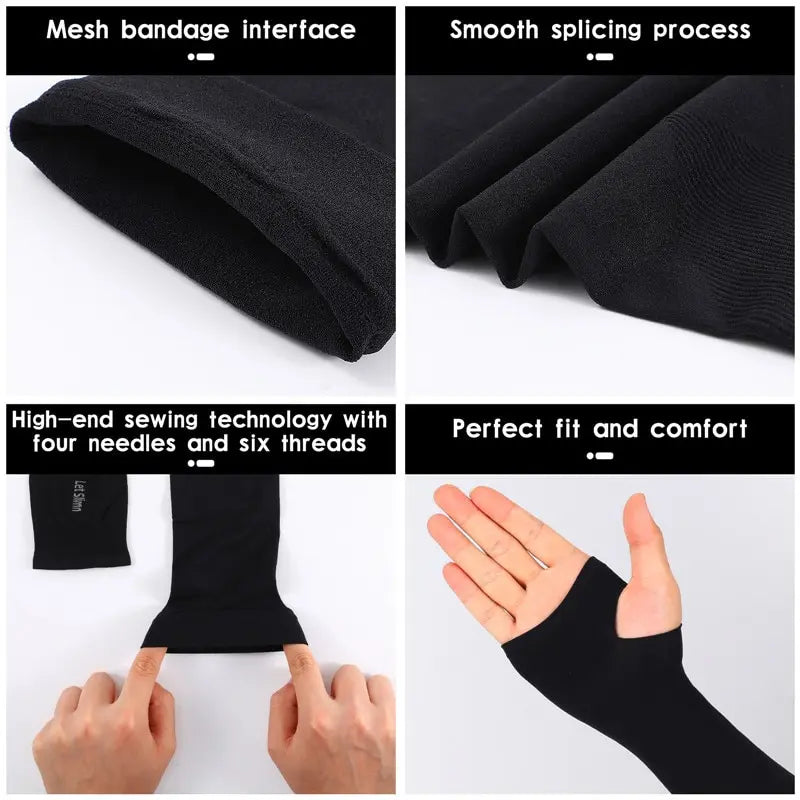 Stay cool and protected: Fingerless Ice Silk Sleeves! - Anasfit forge